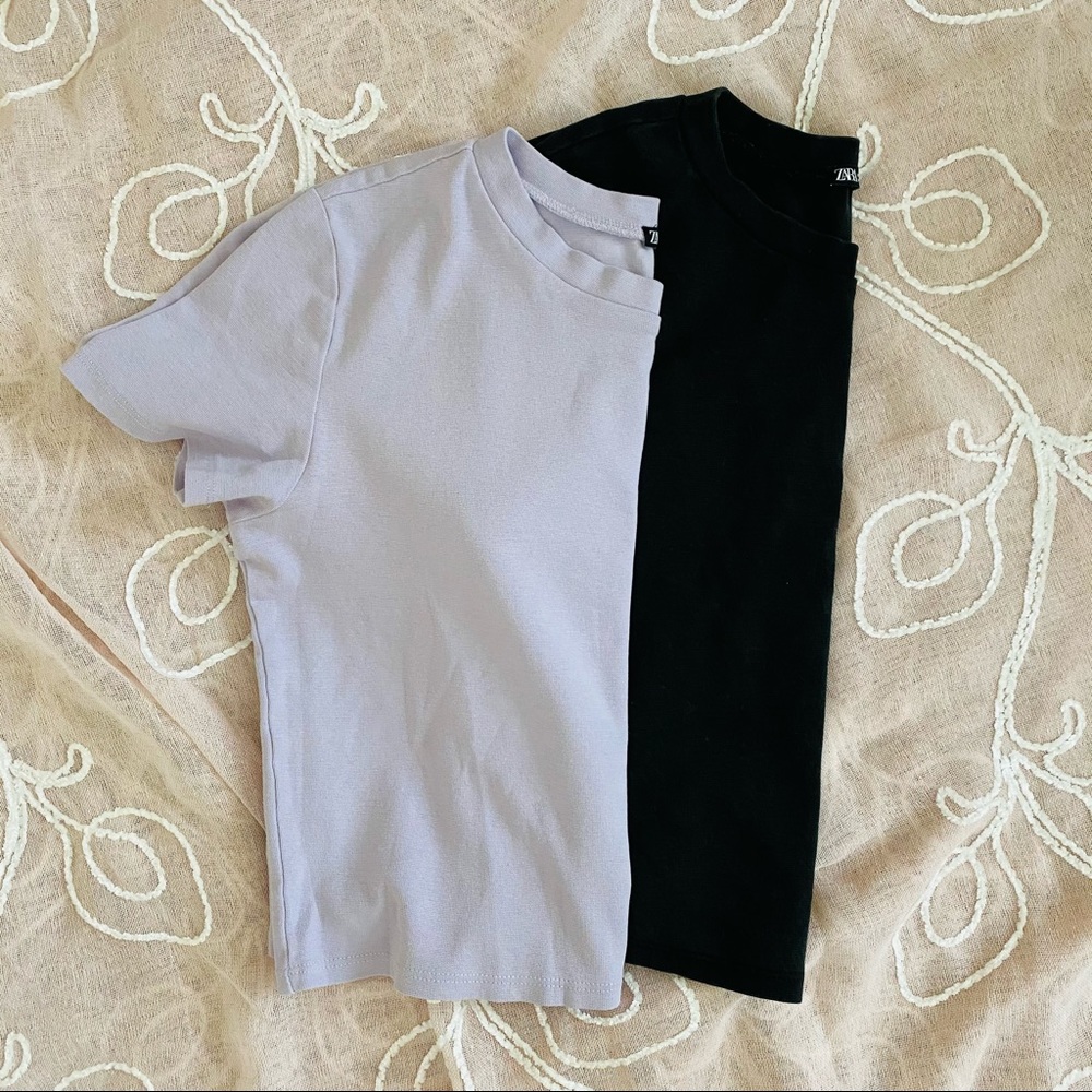 Set of 2 Zara Crop Top T-Shirts